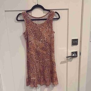 Leopard Print Sleeveless Dress